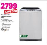 Whirlpool 9Kg Top Loader Washing Machine White WTL 900 WH