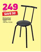 Kitchen Chair padded Seat Black-Each