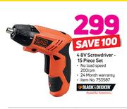 Black & Decker 4.8V Screwdriver 15 Piece Set
