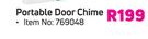 Swann Portable Door Chime-Each