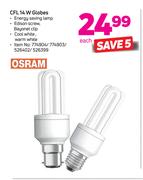 Osram CFL 14W Globes-Each