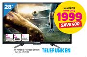 Telefunken 28” HD LED TV TLEDD-28HDA