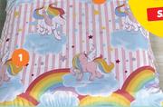 Microfibre Single Unicorn Pink/Trucker Duvet Cover Set Including One Matching Pillowcase-Per Set
