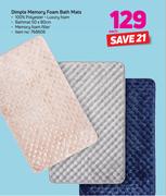 Dimple Memory Foam Bath Mats-Each