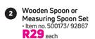 Prestige Wooden Spoon Or Measuring Spoon Set-Each