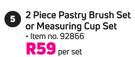 Prestige 2-Piece Pastry Brush Set Or Measuring Cup Set-Per Set