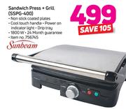 Sunbeam Sandwich Press + Grill SSPG-400