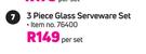 3-Piece Glass Serveware Set-Per Set