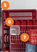 Addis XL Plastic Dish Draining Rack Rich Red-Each