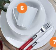 12-Piece Porcelain White Dinner Set-Per Set