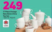 Always Home 17-Piece Vintage New Bone China Tea Set