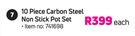 Mainstays 10-Piece Carbon Steel Non-Stick Pot Set-Each