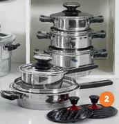 Tissolli 16-Piece Stainless Steel Princess Solid Lids Pot Set-Per Set