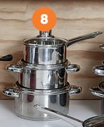 Mainstays 6-Piece Stainless Steel Cookware Set-Per Set