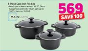Mainstays 6-Piece Cast Iron Pot Set