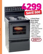 Defy 4 Solid Plate Stove Black DSS-494