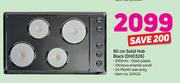 Defy 90cm Solid Hob Black DHD326