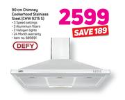 Defy 90cm Chimney Cookerhood Stainless Steel CHW 9215 S