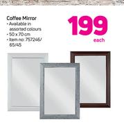 Coffee Mirror 50x70cm In Assorted Colours-Each
