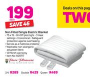 Pure Pleasure Non Fitted Single Electric Blanket