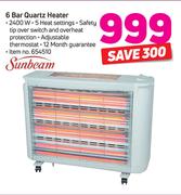 Sunbeam 6 Bar Quartz Heater 