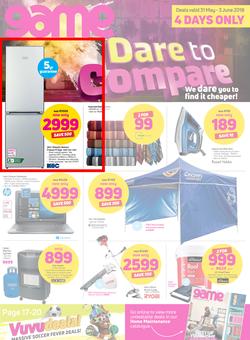 Game : Dare To Compare (31 May - 3 June 2018), page 1