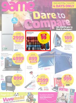 Game : Dare To Compare (31 May - 3 June 2018), page 1