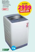 Defy 8Kg Top Loader Washing Machine (Metallic) DTL145