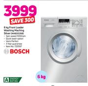 0Bosch 6Kg Front Loader Washing Machine (Silver) WAB20268 