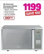 0Defy 28L Electronic Microwave (Metallic) MW M2822MG