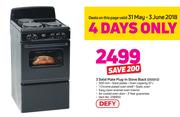 Defy 3 Solid Plate Plug-In Stove Black SSS513