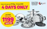 Tissolli Crown 21 Piece Stainless Steel Cookware Set