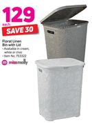Missmolly Floral Bin With Lid-Each