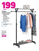 Mainstays Single Clothes Rack Excluding Accessories-Each