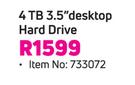 Seagate 4TB 3.5” Desktop Hard Drive