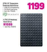 Seagate 4TB 3.5” Desktop Hard Drive