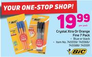 BIC Crystal Xtra Or Orange Fine 7 Pack-Per Pack