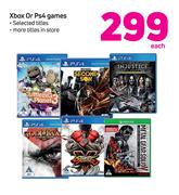 Xbox Or PS4 Games-Each