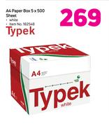 Typek A4 Paper Box 5 x 500 White Sheet