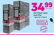 Simple Choice A4 2-Pack Lever Arch File-Per Pack