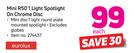 Eurolux Mini R50 1 Light Spotlight On Chrome Disc-Each