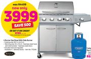 Ketla 4 Burner Gas Braai With Side Burner
