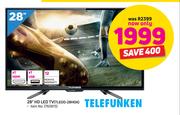 Telefunken 28” HD LED TV TLEDD-28HDA