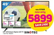 Sinotec 49” UHD Smart Digital LED TV