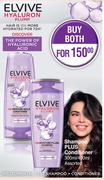 L'Oreal Elvive Hyaluron Shampoo Plus Conditioner 300ml/400ml Assorted-For Both