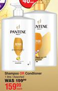 Pantene Shampoo Or Conditioner Assorted-1Ltr Each