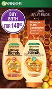 Garnier Ultimate Blends Shampoo Plus Conditioner 360ml/400ml Assorted-For Both