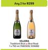 Villiera Traditional Brut Or Brut Rose-For Any 2 x 750ml