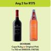 De Krans Cape Ruby Or Original Pink-For Any 2 x 750ml