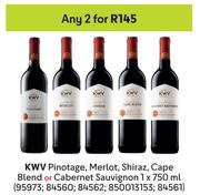 KWV Pinotage, Merlot, Shiraz, Cape Blend Or Cabernet Sauvignon-For Any 2 x 750ml